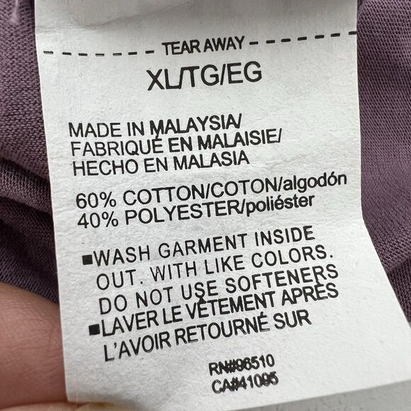 Under Armour T-Shirt XL Purple Cropped Tee Boxy Loose Activewear Athleisure - Picture 7 of 11